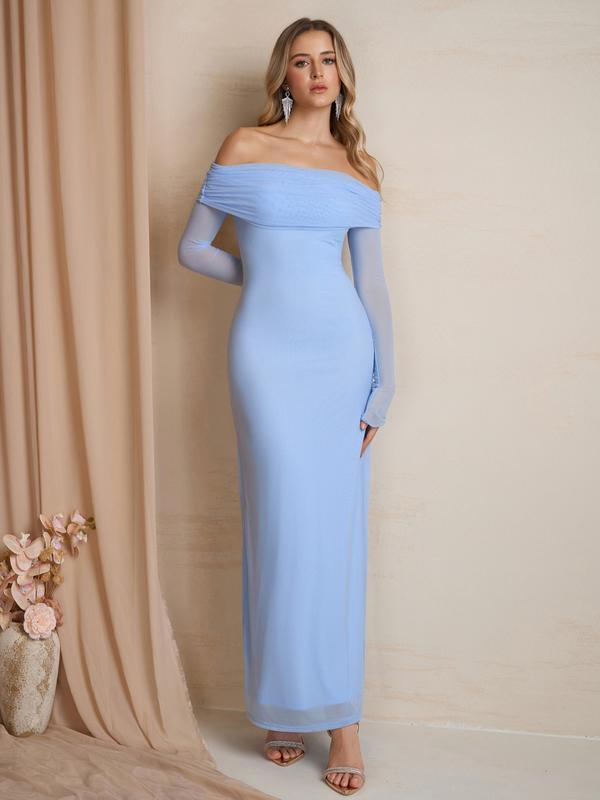 THEA™ - Off The Shoulder Ruched Sequin Bodycon Dress for Parties