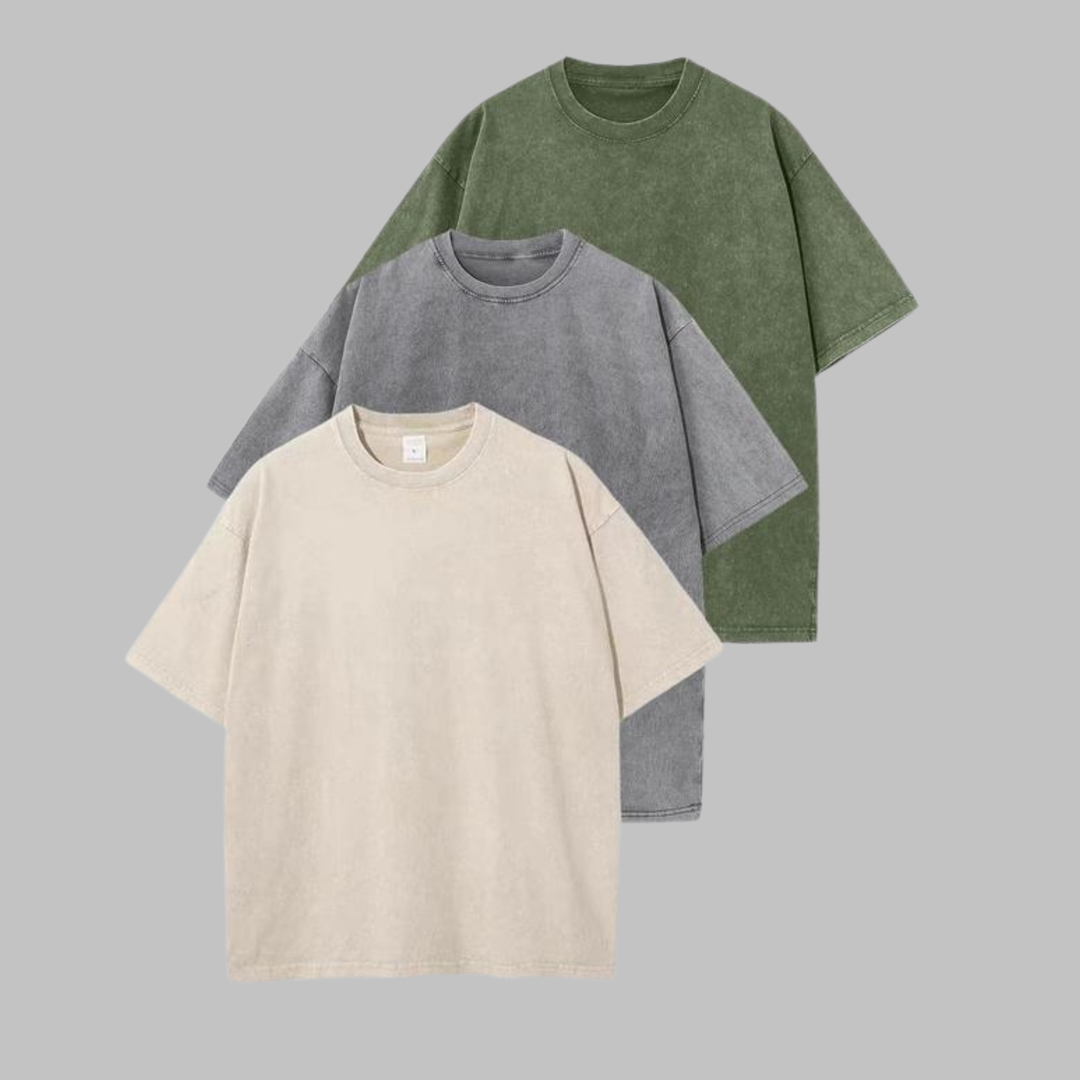 AFINA™ - Casual Oversized Wash Crew Neck Unisex Shirt