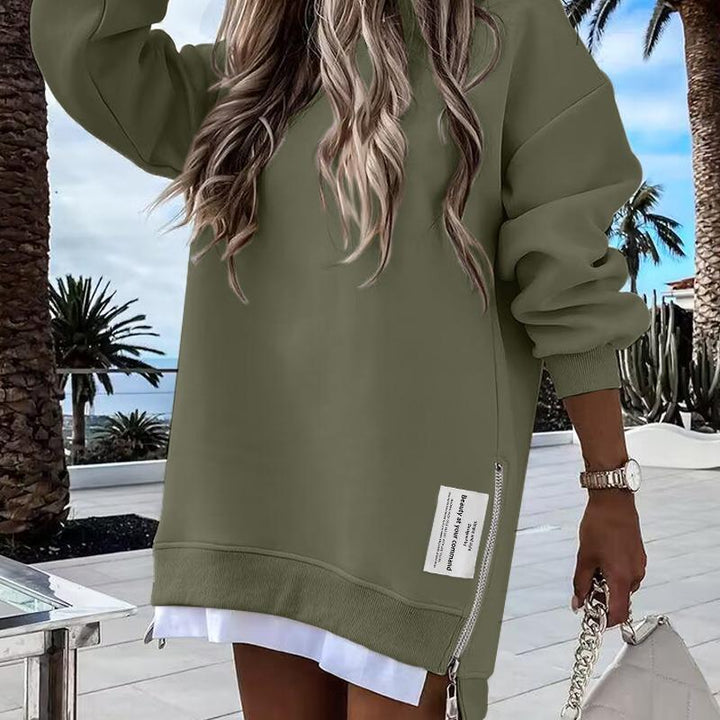 RODNEY™ - Cozy Long Sleeve Pullover Side Zipper Sweatshirt