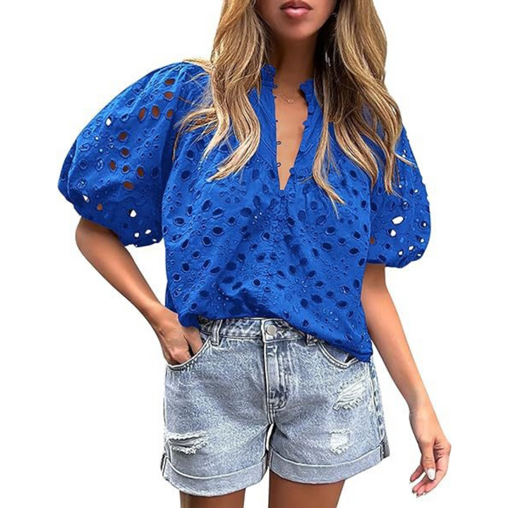MAYUMI™ – Elegant Chic Puff Sleeve Long Sleeve Top
