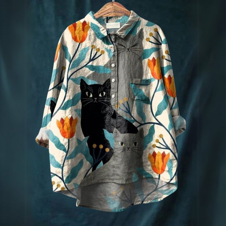 LUCIA™ - Cat Art Shirt
