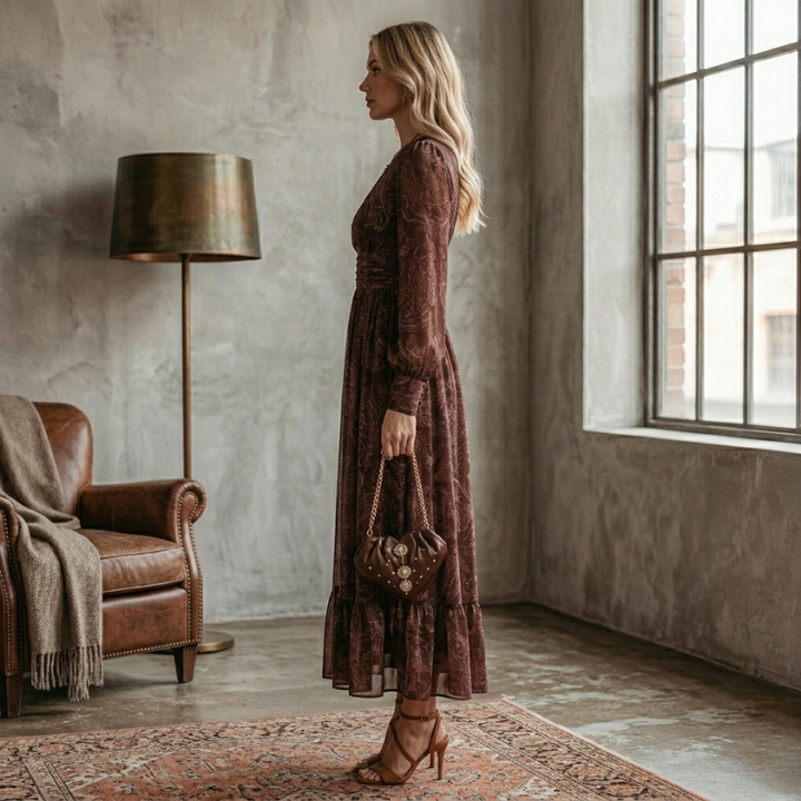 Amelia™ Paisley Zip Maxi Dress