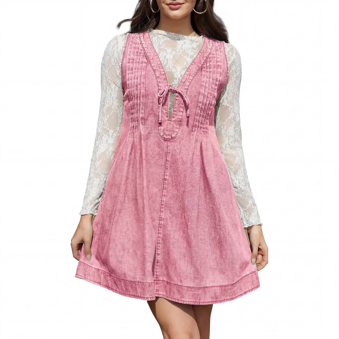 OLLIE™ – Soft A Line Sleeveless Mini Dress